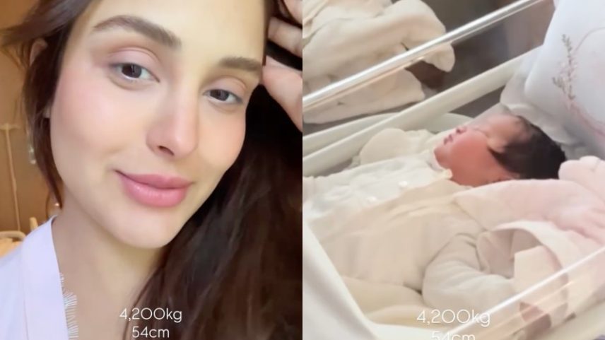 Letícia Almeida anuncia nascimento da filha e mostra primeiras imagens