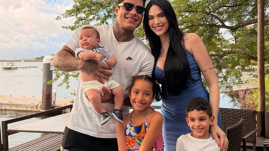 Emily Garcia e Victor Igoh com os filhos — Foto: Reprodução/ Instagram