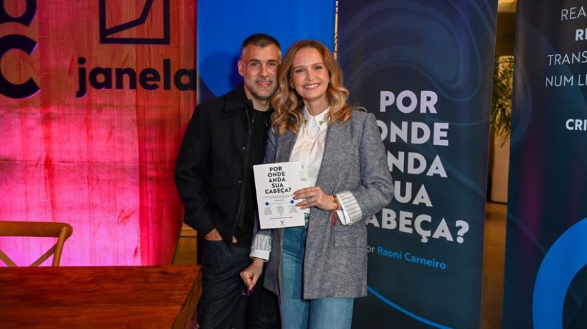 Fernanda Rodrigues prestigia lançamento de livro do marido, Raoni Carneiro — Foto: Marcelo Sá Barretto/AgNews