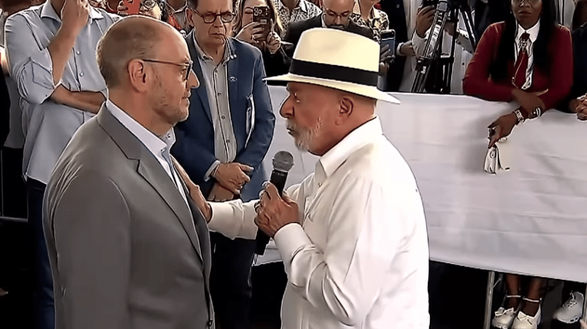 O presidente Lula (PT) e o governador interino do Rio de Janeiro, Ricardo Couto