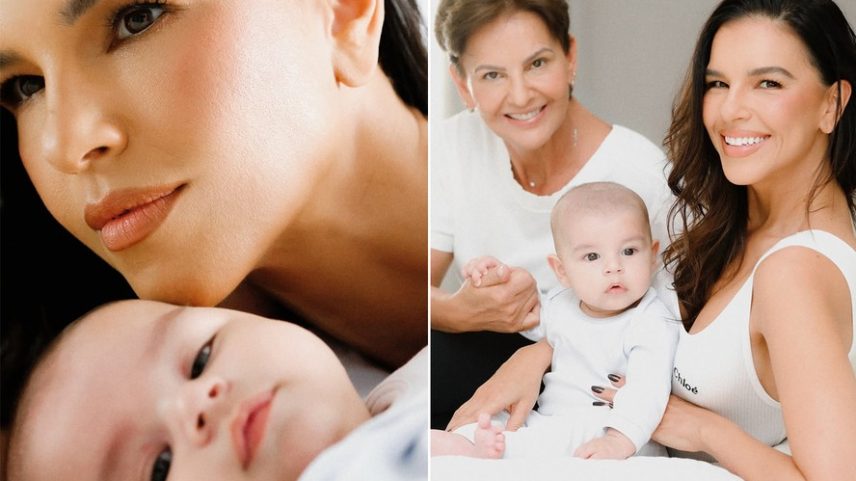 Mariana Rios se declara à mãe e ao filho na véspera do Dia das Mães