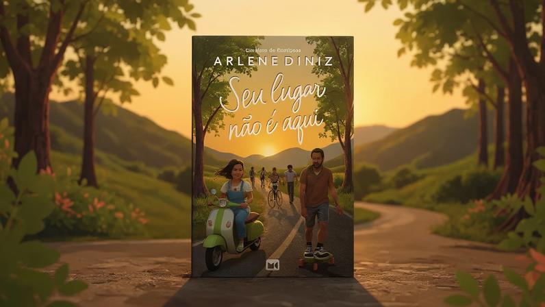 Capa do livro 'Seu lugar não é aqui', que mistura romance e suspense adolescente