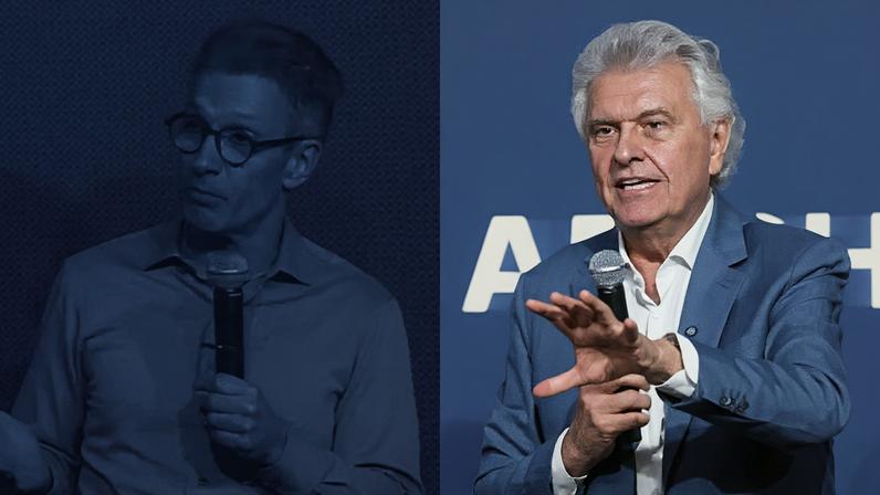 Romeu Zema (Novo) e Ronaldo Caiado (PSD), pré-candidatos à Presidência, participam de evento de empresários em SP