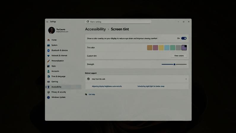Microsoft testa recurso de tonalidade de tela no Windows 11