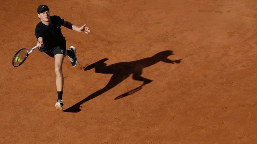 O italiano Jannik Sinner durante a final do Masters 1000 de Roma