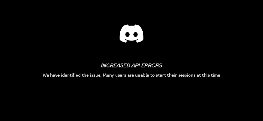 Discord outage error
