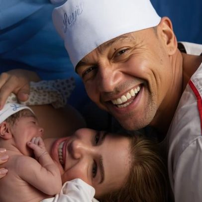 Lore Improta e Léo Santana mostram rosto do filho pela primeira vez