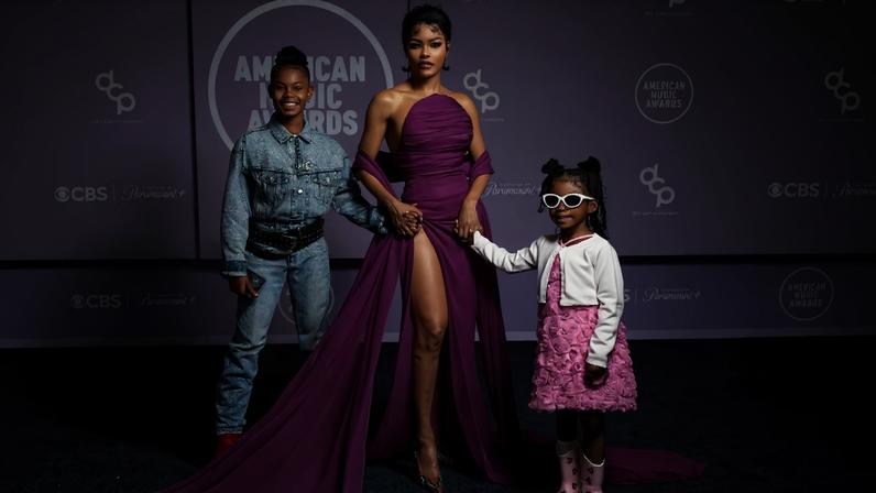 Teyana Taylor hit the red carpet at the 2026 American Music Awards with her two daughters as her dates.
