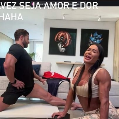 Gracyanne e namorado passam por contratempo em aula com amor e dor