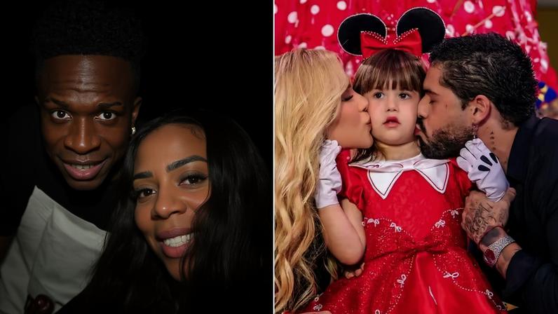 Vini Jr posa com a mãe, Fernanda Cristina, em noite de festa de Maria Alice, filha da ex Virginia com Zé Felipe — Foto: Reprodução/Instagram