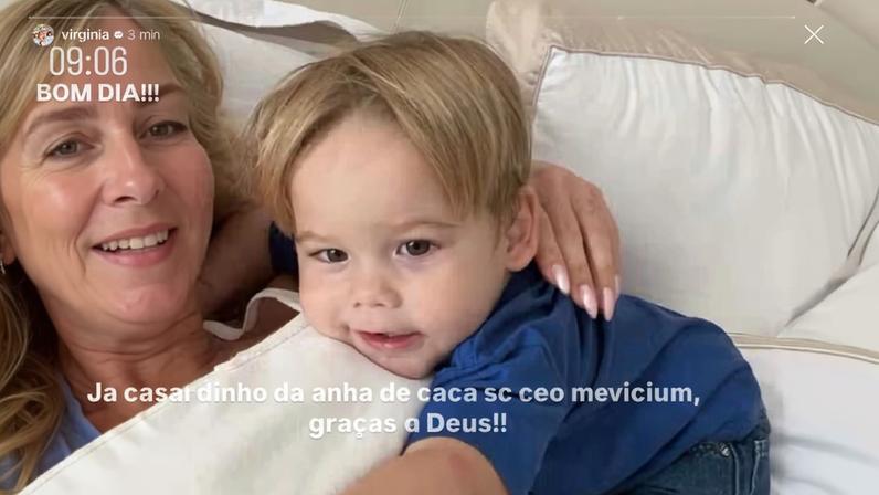 Virginia Fonseca registra filho José Leonardo dizendo papai