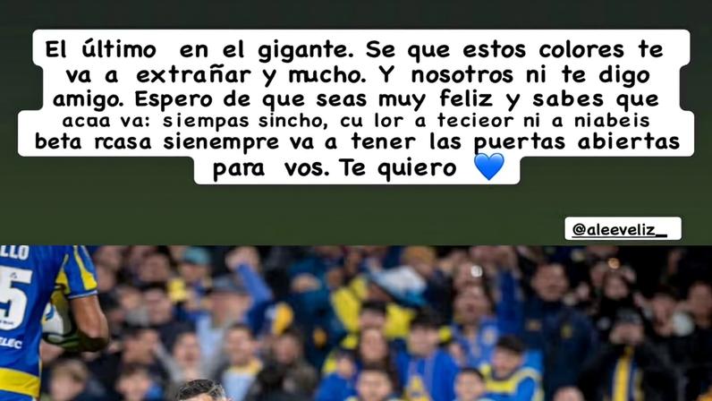 Di María se despede de Alejo Véliz, do Rosario Central, acertado com o Bahia — Foto: Redes sociais / Ángel Di María
