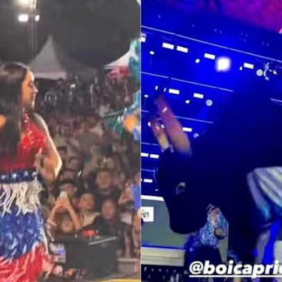 Isabelle Nogueira dança com Caprichoso