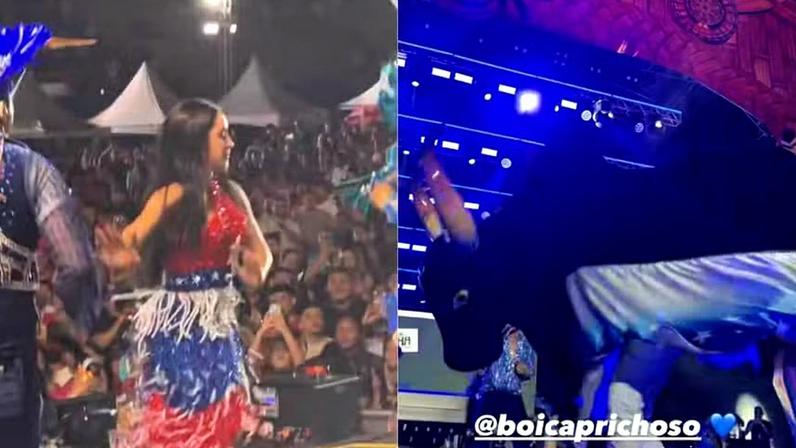 Isabelle Nogueira dança com o Boi Caprichoso
