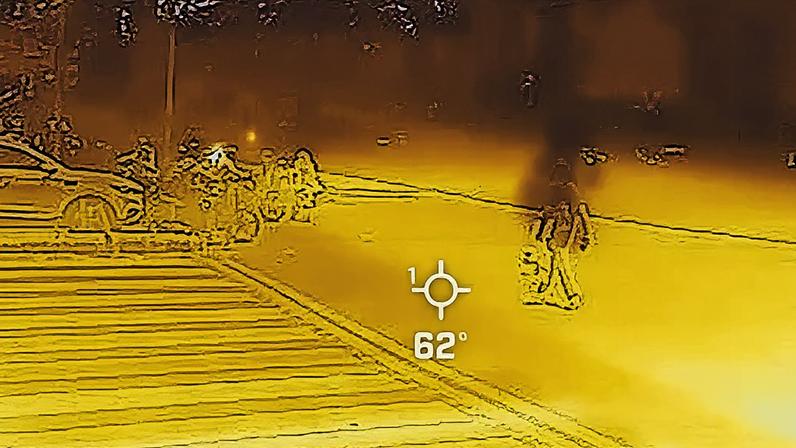 Greenpeace India A thermal camera image taken at the IIT crossing in Delhi