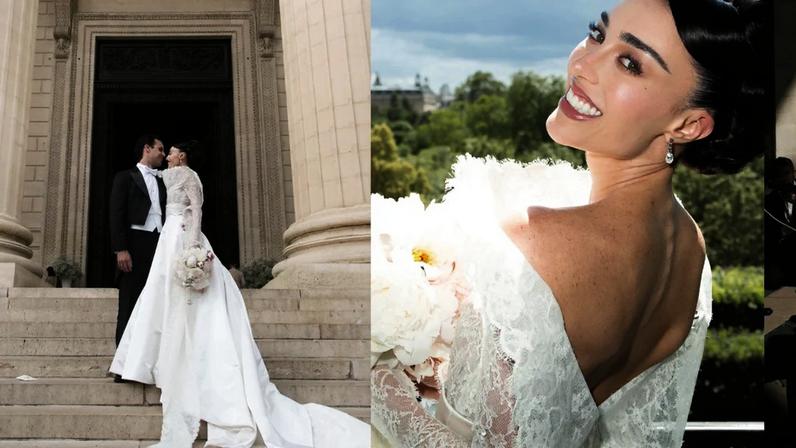 Vestido de Elisa Zarzur em Paris tem renda artesanal, cristais e 640 horas