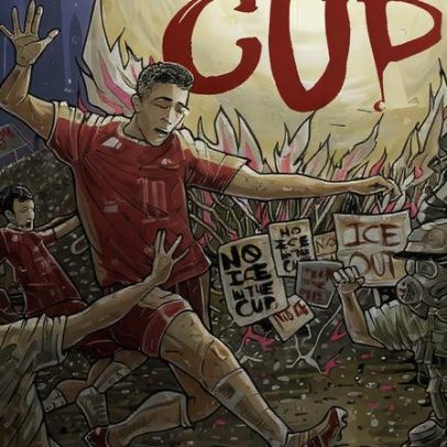 Artistas criam cartazes da Copa contra agentes de imigração nos EUA