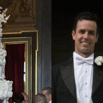 Casamento de Alexandre Negrão e Elisa Zarzur tem bolo de 10 andares de 1,5 m