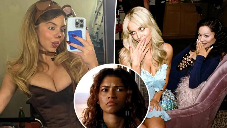 Sydney Sweeney on the "Euphoria" set
