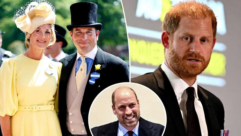 Prince William and Prince Harry split with Peter Phillips and Harriet Sperling.
