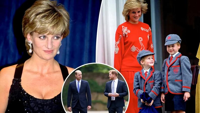 Princess Diana (seen above with her kids) wished her sons, Prince William and Prince Harry, would communicate on a "deeper" level.