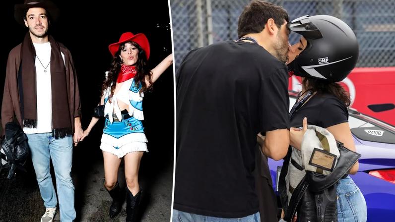 Camila Cabello and Henry Junior Chalhoub in costume at a Halloween party.