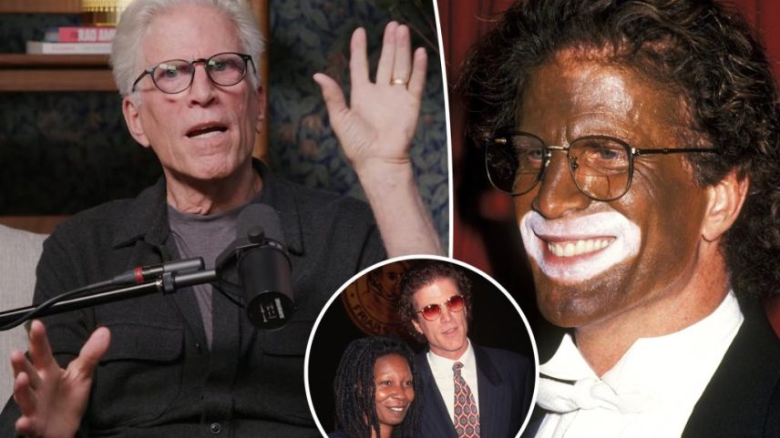 Ted Danson speaking into a microphone.
