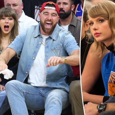 Taylor Swift assiste ao Jogo 4 das finais Knicks x Spurs no MSG