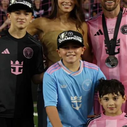 A família de Lionel Messi, Antonela Roccuzzo e os três filhos