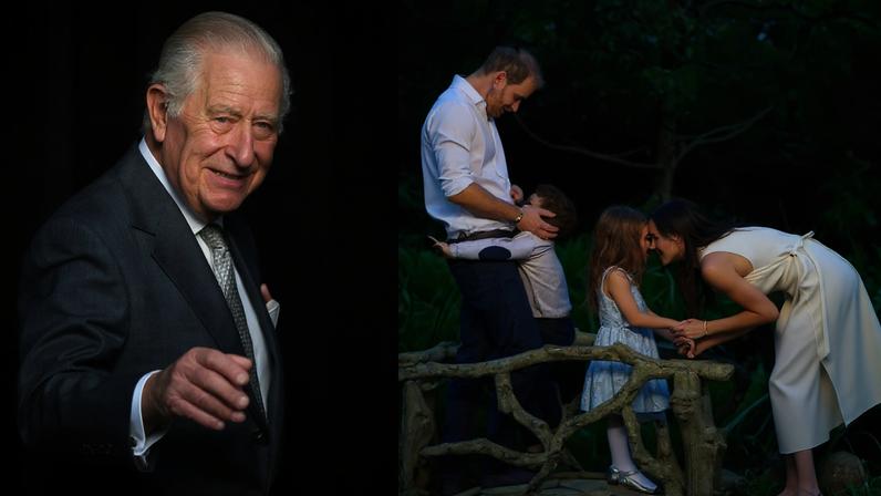 Charles celebra encontro com os filhos de Harry e Meghan