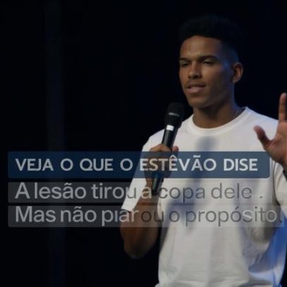 Estêvão diz que médico não vê mais lesão na coxa após novo exame
