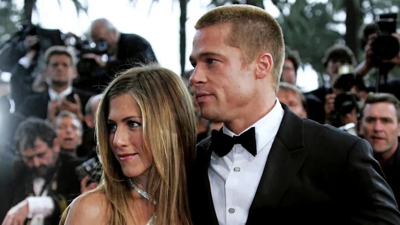 Jennifer Aniston (seen above with Brad Pitt at the “Troy” premiere in May 2004) looked back on her ex-husband’s 2001 cameo on “Friends” in her Variety “Actors on Actors” appearance.