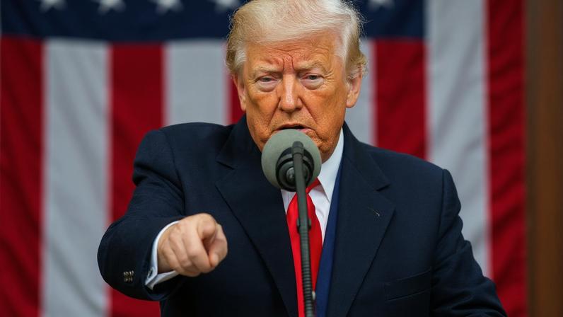 U.S. President Donald Trump delivers remarks on tariffs in the Rose Garden at the White House in Washington, D.C., U.S., April 2, 2025. REUTERS/Carlos Barria