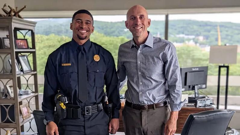 Mayor of Bethlehem, J. William Reynolds, slammed “Love Island USA” Season 8 contestant Sean Reifel for resigning as a police officer to go on the reality show. (Both men pictured above).