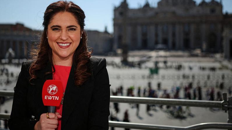 Maria Alvarado em Roma 1º de maio de 2025 REUTERS/Guglielmo Mangiapane