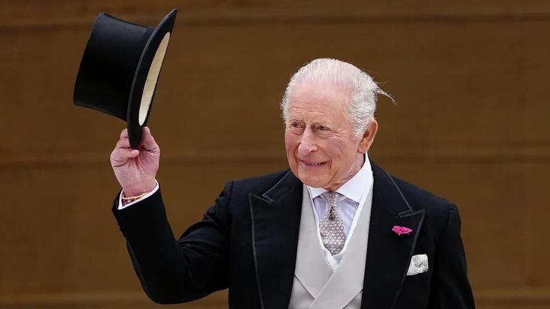 King Charles (seen here in May) extended an olive branch to his son Prince Harry and Meghan Markle.