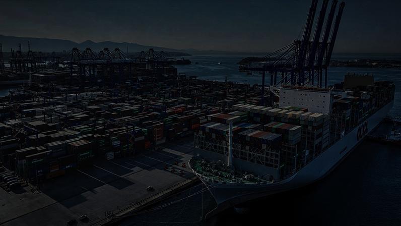 OOCL PIRAEUS, one of the largest container vessels in the world, arriving at port