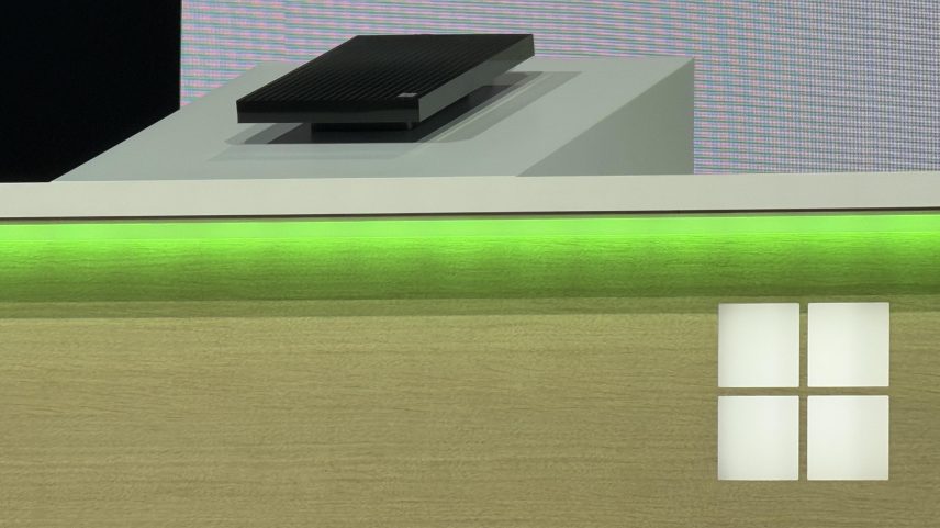 The Surface RTX Spark Dev Box on stage at Build.