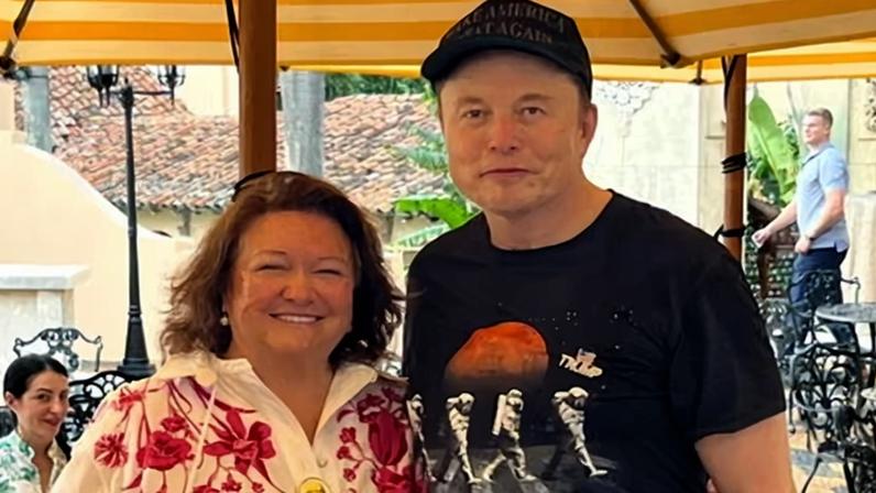 ‘Elon has done what very few people in history have done – he has not just imagined the future, he has built companies capable of delivering it,’ billionaire Gina Rinehart said in a statement.