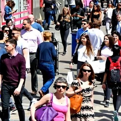 Consumidores britânicos voltam às ruas comerciais com tempo quente e alívio da guerra
