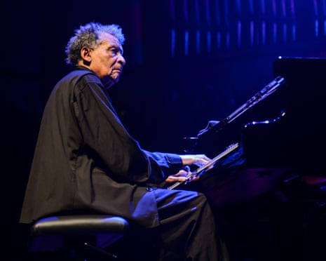 South African pianist Abdullah Ibrahim performs on stage at Royal Festival Hall during the London jazz festival on 15 November 2014.