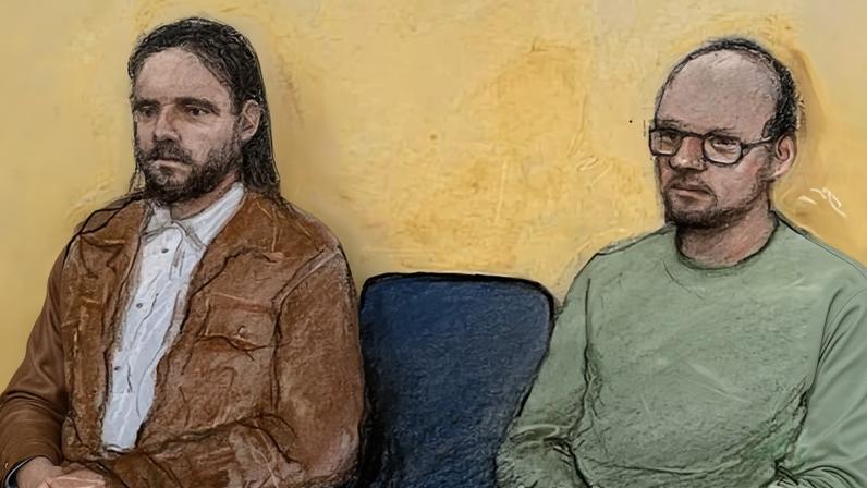 Jamie Varley (left) and John McGowan-Fazakerley at Preston crown court. The adopting parents were said to have treated the baby as a ‘plaything’.
