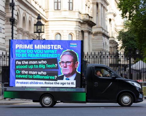 A mobile billboard in London as part of a campaign by the National Education Union.