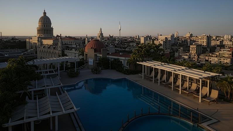 Azotea de uno de los hoteles de Iberostar en Cuba, en una imagen cedida por la compañía.