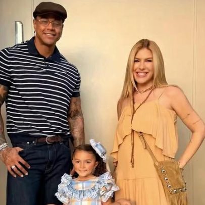 Levi, Lore Improta e Léo Santana vão à apresentação junina de Liz
