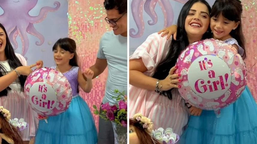 Menina afirma que a mãe está grávida após experiência religiosa