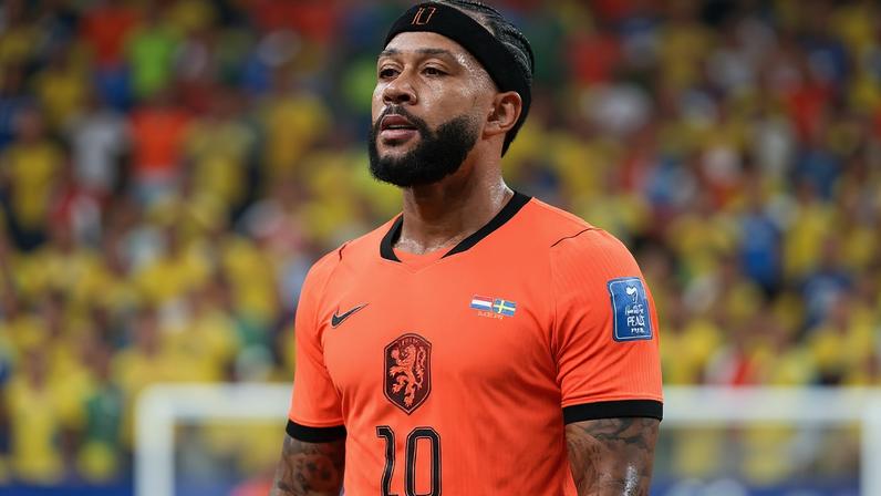 Memphis Depay, do Corinthians, na Copa do Mundo (Foto: Fotoarena/Folhapress)