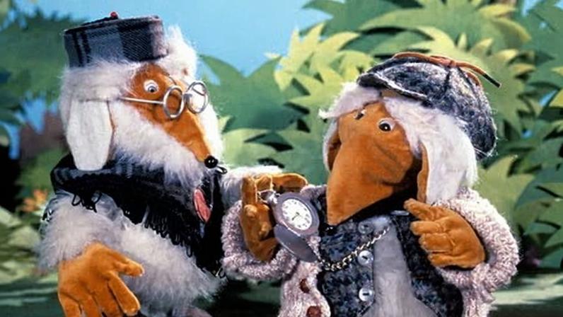 A still from the original 1970s stop-frame animation of The Wombles aired on BBC One.