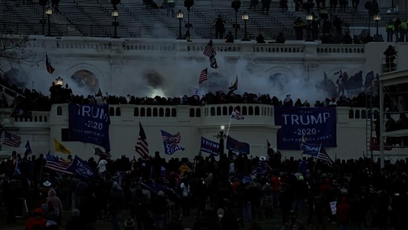 A pro-Trump mob storms the US Capitol on 6 January 2021.