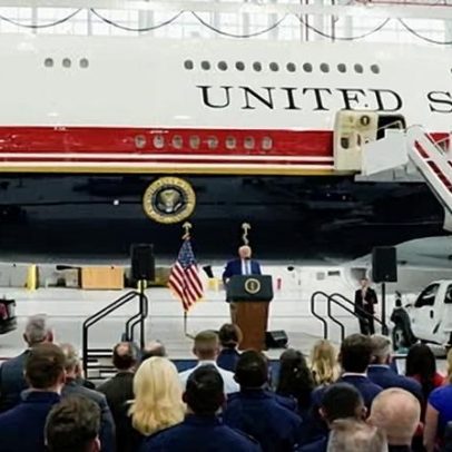 Trump apresenta novo Air Force One, 747 convertido do Qatar